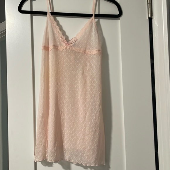 NWT Vintage Eberjey stretch lace Sz sm pink chemise - Picture 1 of 3